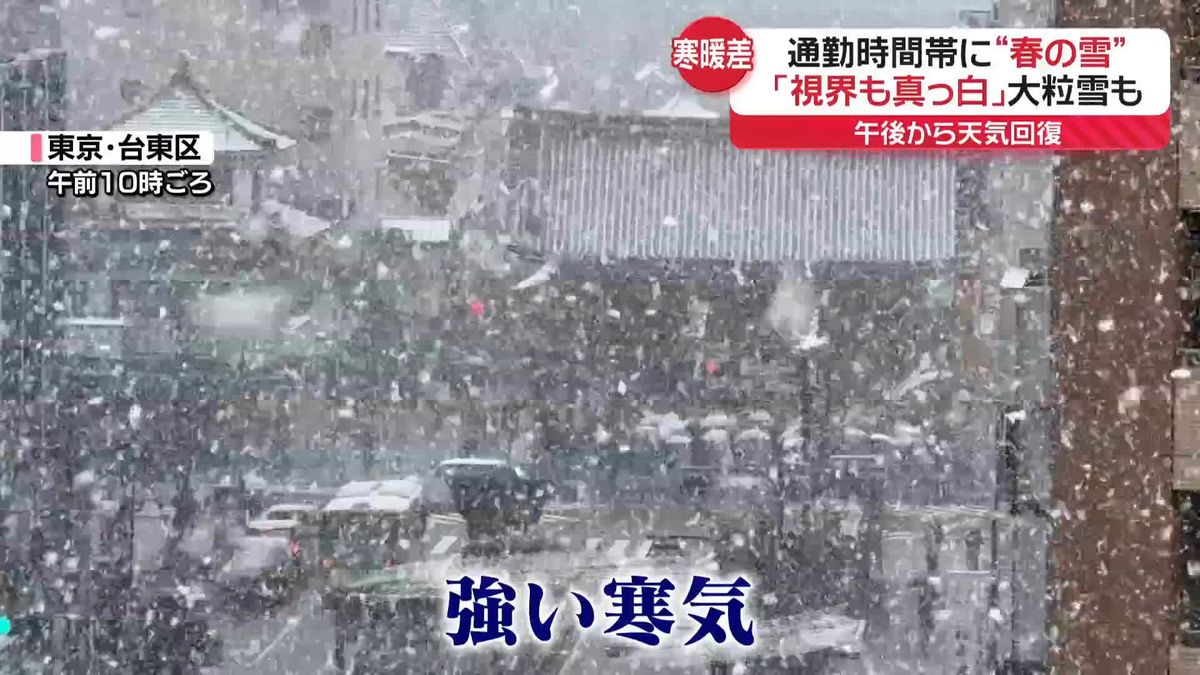【関東】“想定外の積雪”都心で1センチ　週末は20℃超か